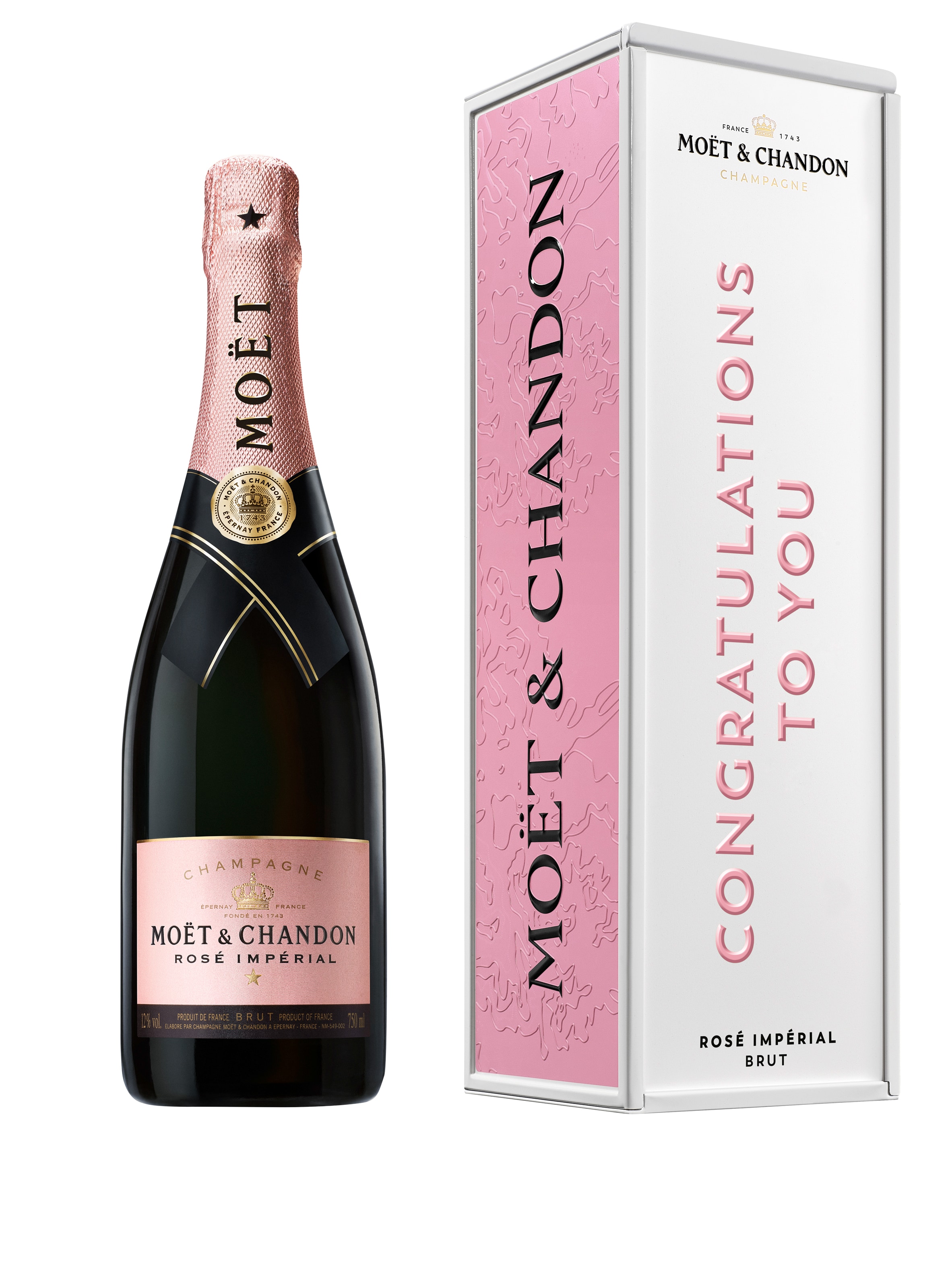 Buy Freestanding moet bottles with Custom Designs 