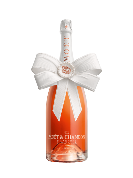 Moët & Chandon x Pharrell Williams Nectar Impérial Rosé Bow Creation